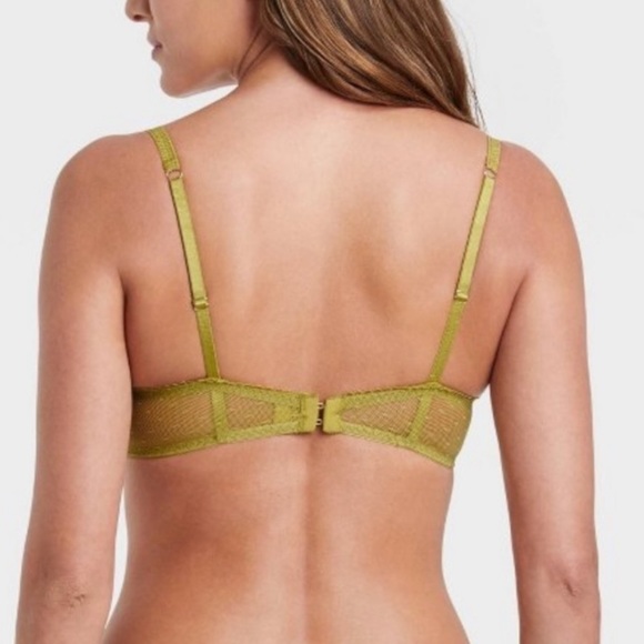 Auden Unlined Balconette Underwire Bra Olive Green - Picture 8 of 14
